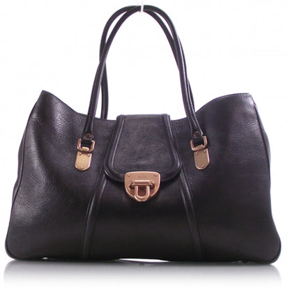 Gucci Leather Large Flap Tote Black 1 of 11