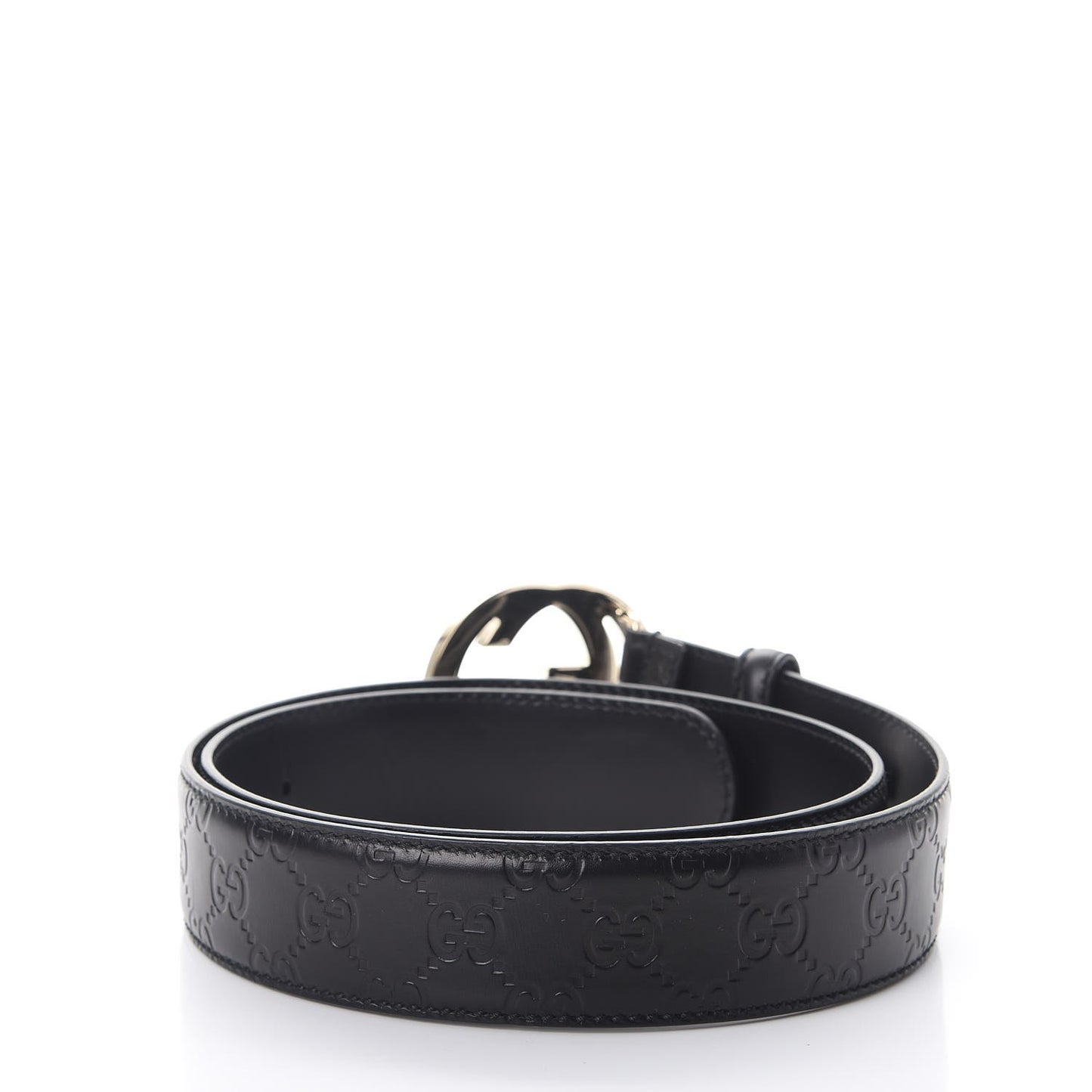 Guccissima Interlocking G Belt 95 38 Black