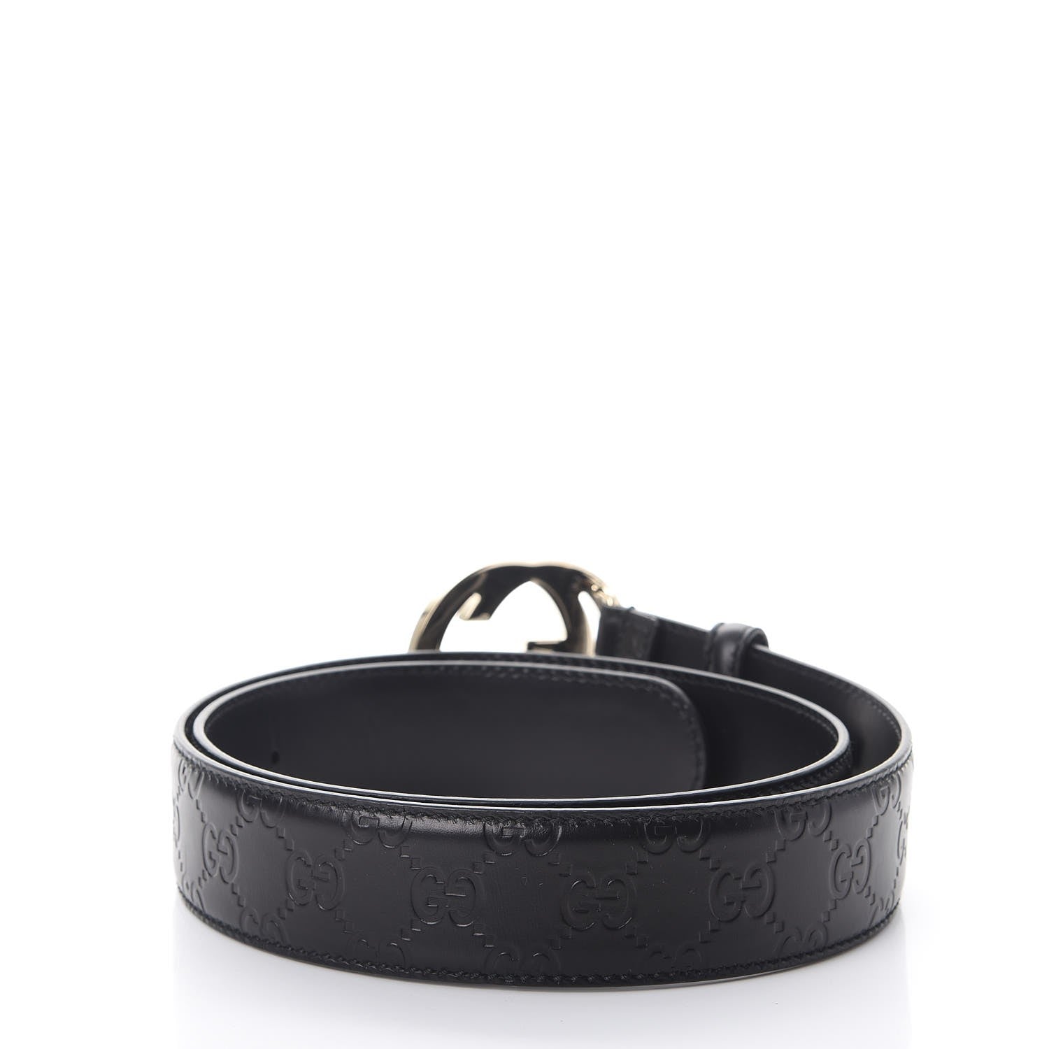 Gucci Guccissima Interlocking G Belt 95 38 Black 3 of 7