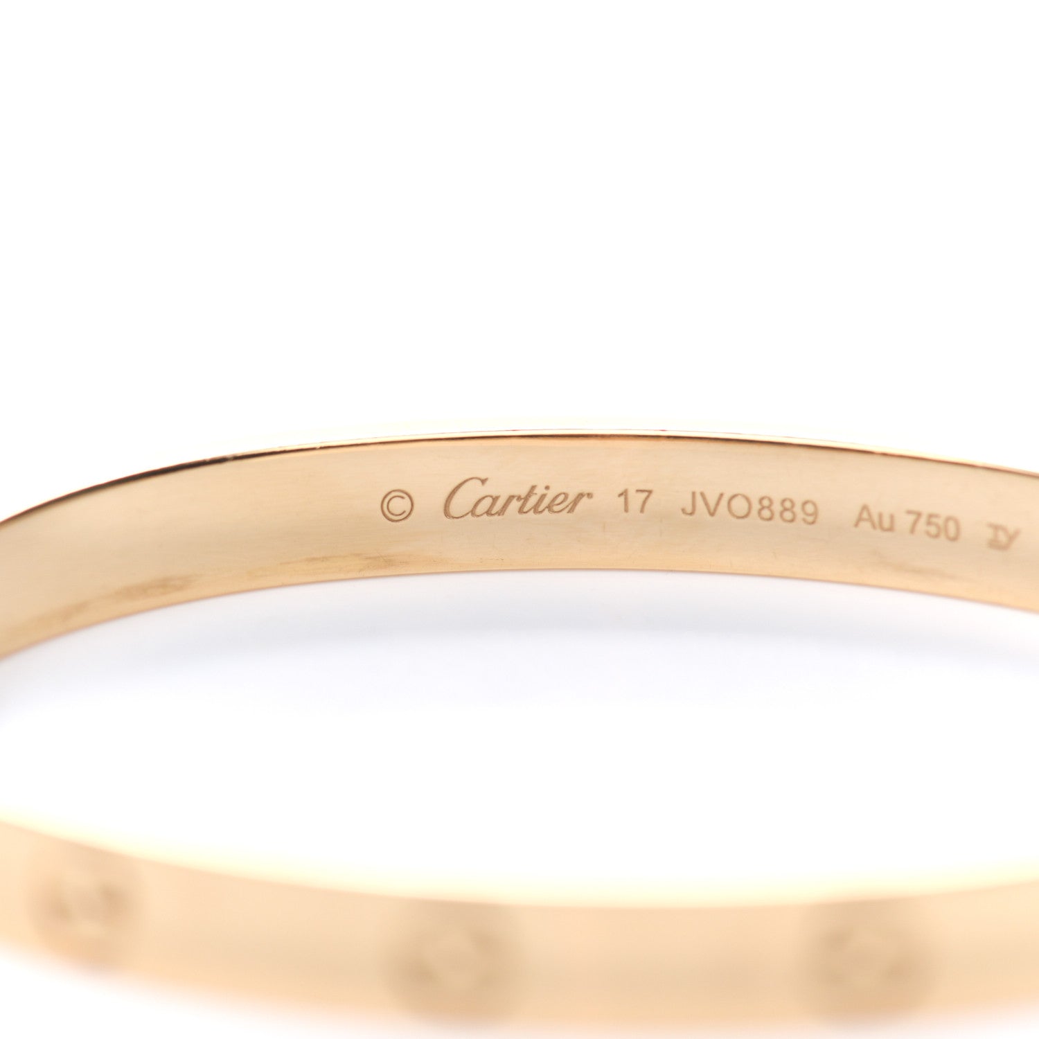 Cartier 18K Yellow Gold LOVE Bracelet 17 3 of 4
