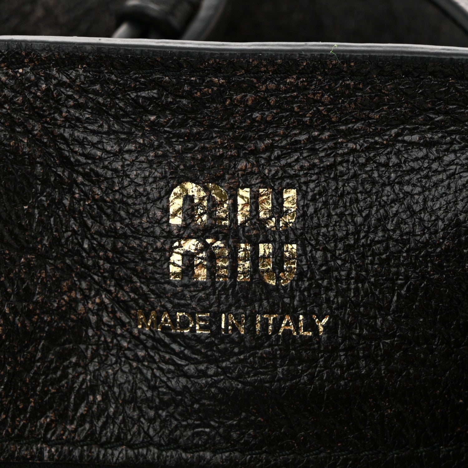 Miu Miu Distressed Nappa Pouch Coffee 6 of 9