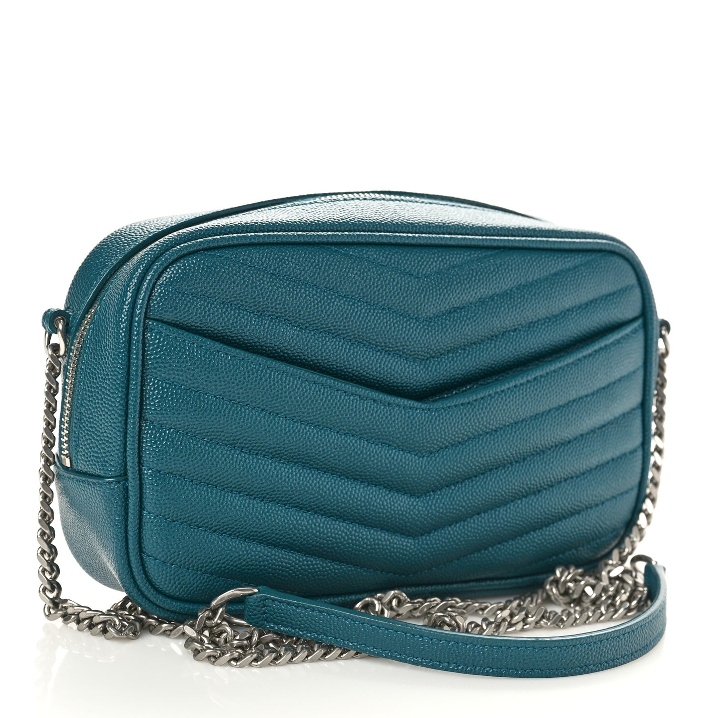 Grain De Poudre Matelasse Monogram Mini Lou Camera Bag Petrol Green