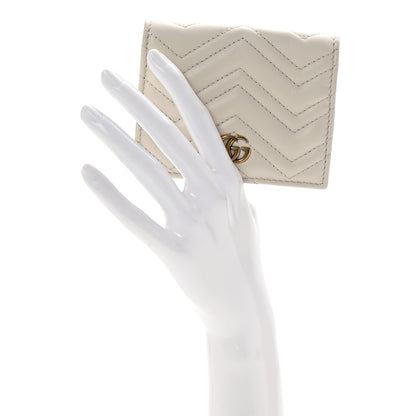 Gucci Calfskin Matelasse GG Marmont Card Case White 2 of 7