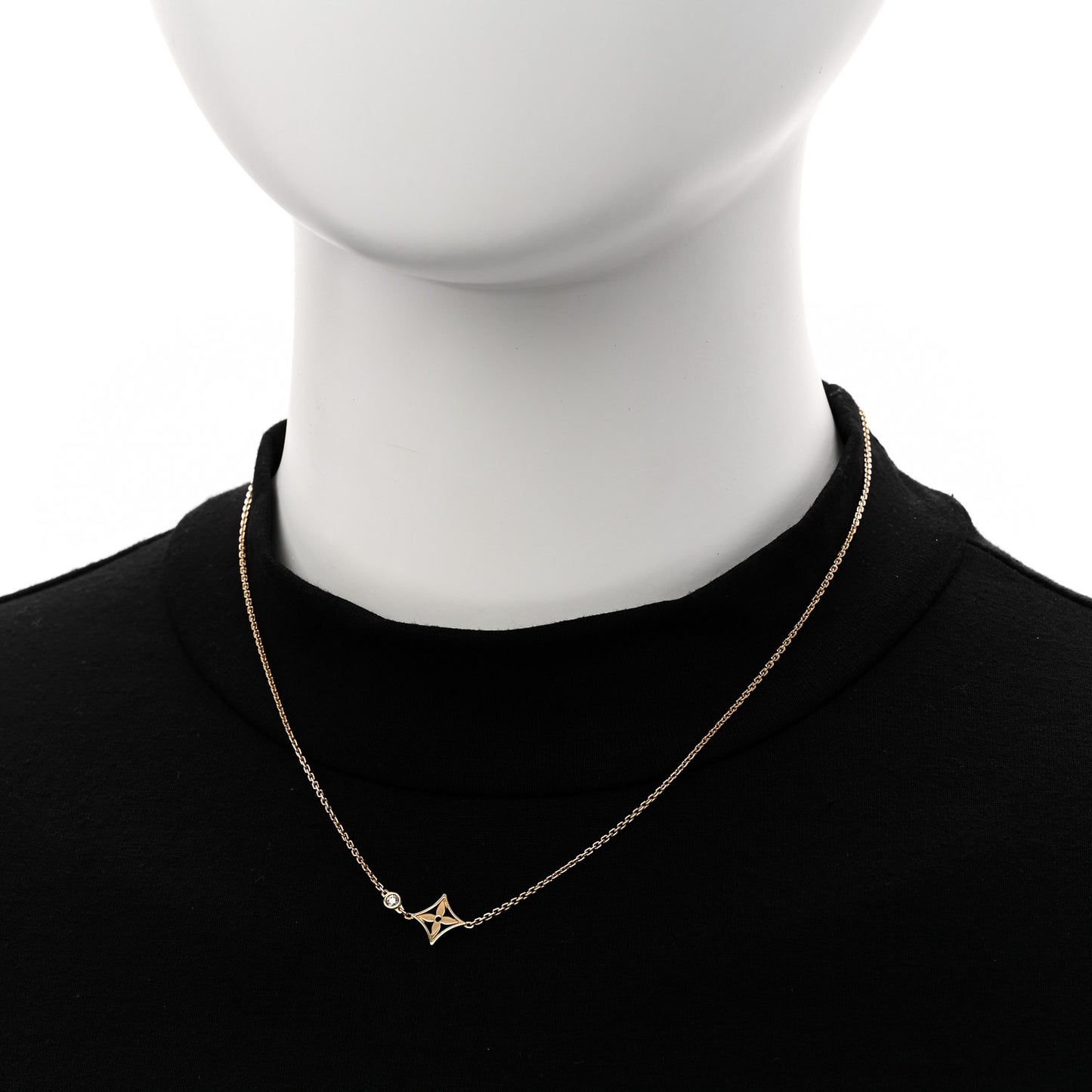 18K Yellow Gold Diamond Idylle Blossom Pendant Necklace