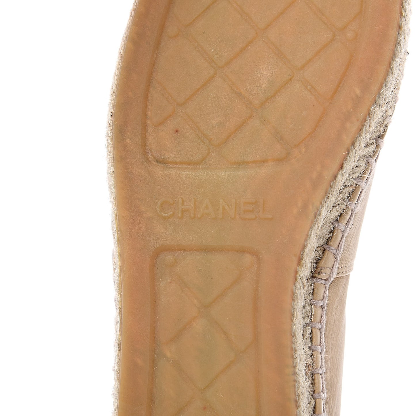 Lambskin CC Espadrilles 38 Beige Black