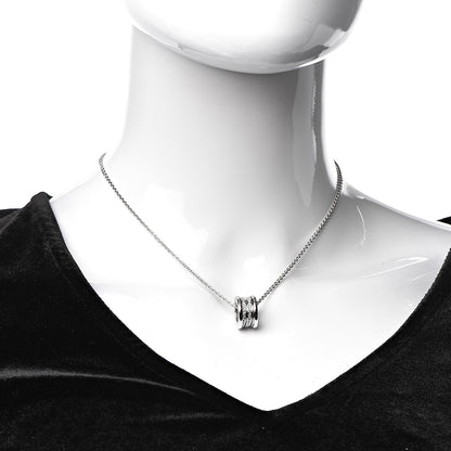 Bulgari 18K White Gold Diamond B.Zero1 Pave Pendant Necklace 2 of 6