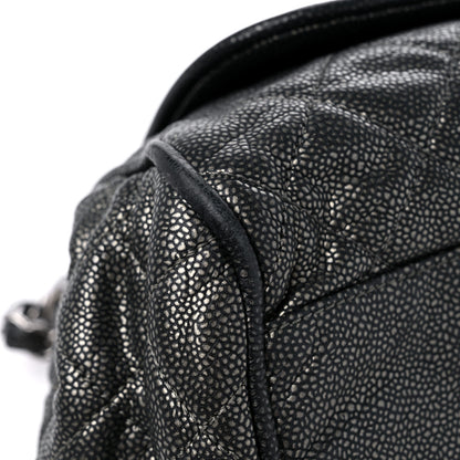 Chanel Metallic Caviar Quilted Timeless Accordion Flap Dark Silver 8 of 14
