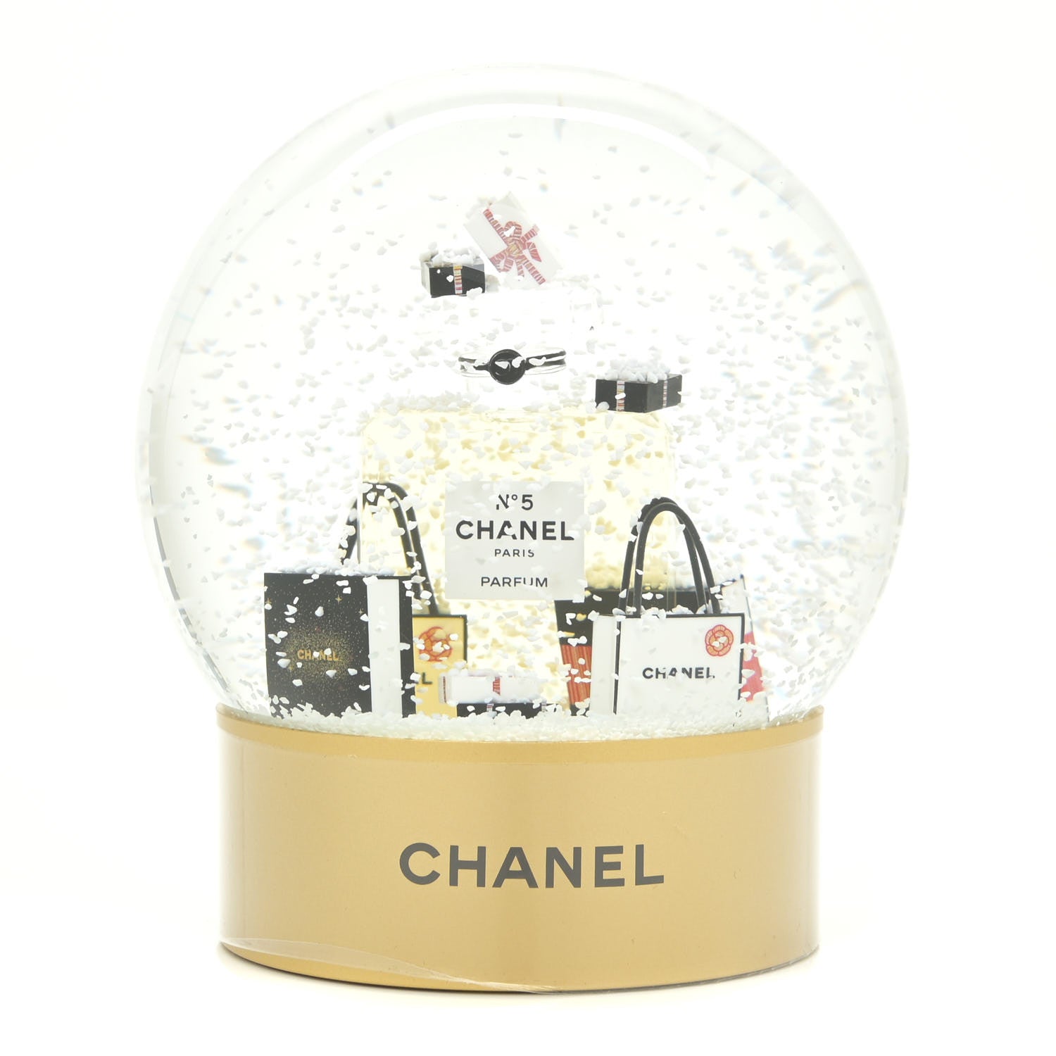 Chanel Glass N°5 Perfume Bottle Snow Globe 1 of 5