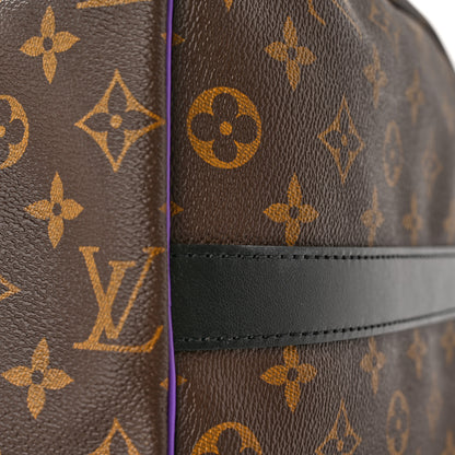 Louis Vuitton Monogram Macassar Keepall Bandouliere 50 Purple 14 of 14