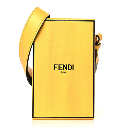 Fendi Vitello Fluffy Logo Vertical Box Yellow Box Black 1 of 9