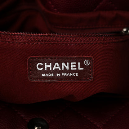 Chanel Caviar Quilted Large Timeless CC Soft Tote Dark Red 6 of 10