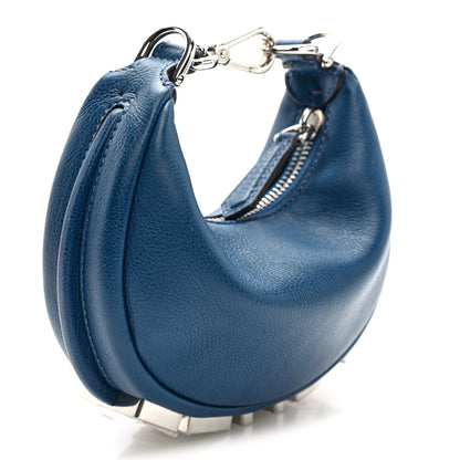 Fendi Vitello Grace Matte Nano Fendigraphy Hobo Charm Mirto 3 of 7