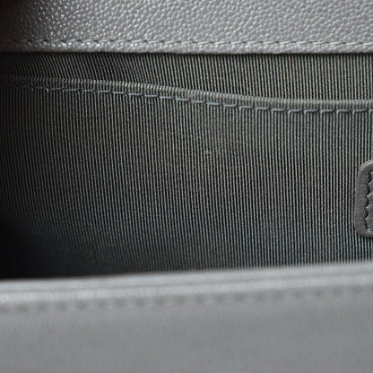 Chanel Caviar Quilted Medium Boy Flap Grey 12 of 13
