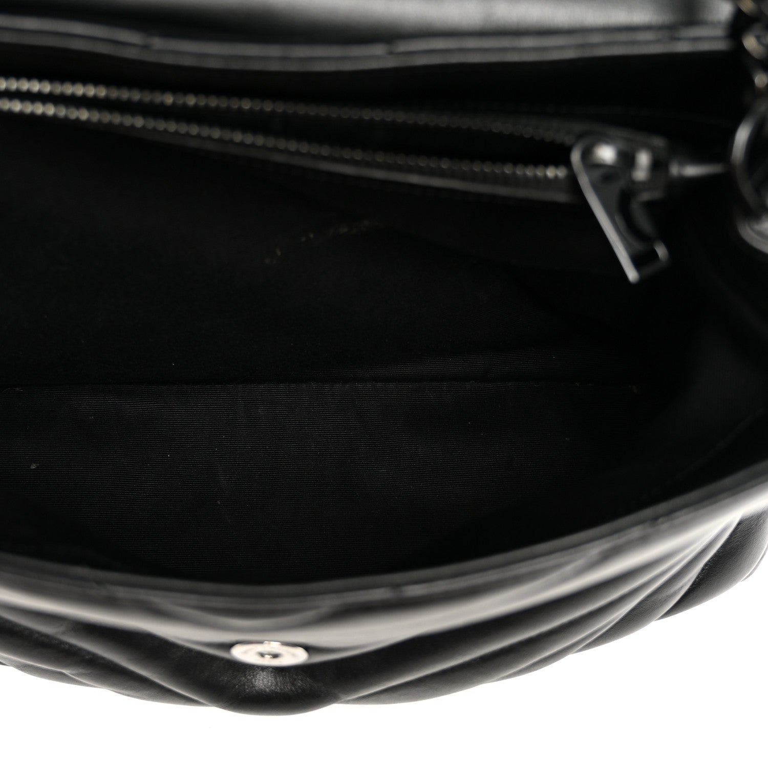 Saint Laurent Calfskin Y Quilted Monogram Monochrome Medium Loulou Chain Satchel Black 5 of 10