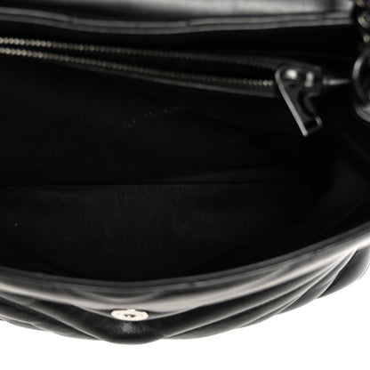 Saint Laurent Calfskin Y Quilted Monogram Monochrome Medium Loulou Chain Satchel Black 5 of 10