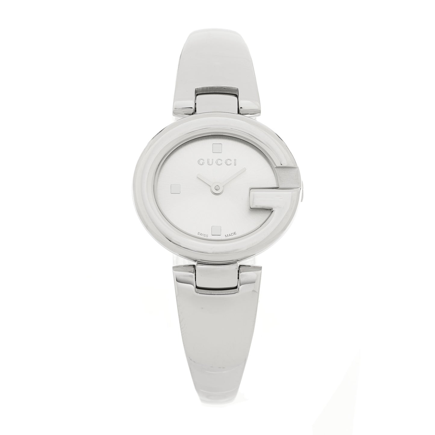 Stainless Steel 24mm Guccissima Quartz Watch Silver