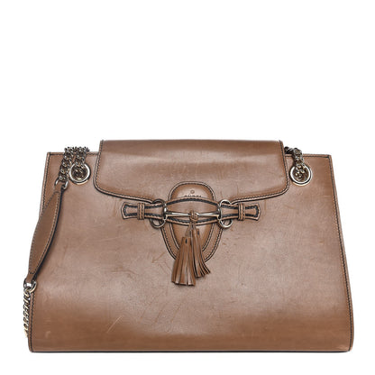 Gucci Saddle Soft Lux Large Emily Chain Shoulder Bag Acero 1 of 10
