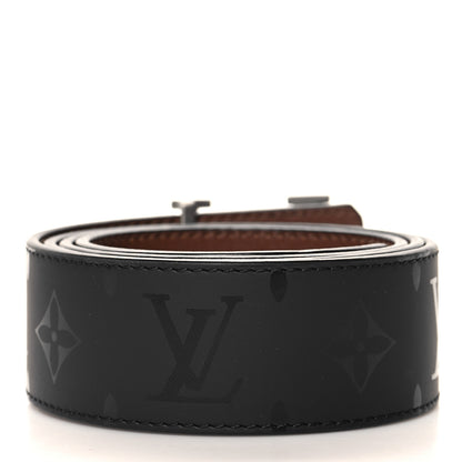 Louis Vuitton Monogram Illusion 40mm LV Initiales Reversible Belt 95 38 Black 2 of 5