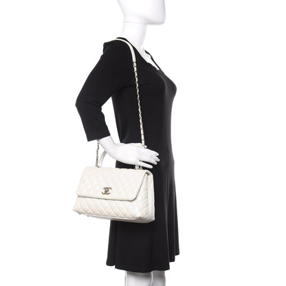 Chanel Iridescent Caviar Quilted Small Coco Handle Flap White 2 of 10