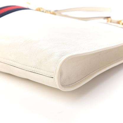 Gucci Suede Calfskin Large Rajah Chain Tote White 7 of 10