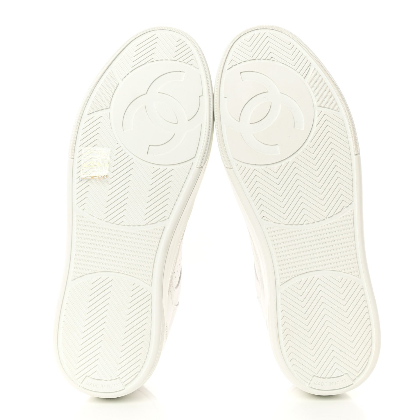 Calfskin CC Womens Sneakers 37.5 White