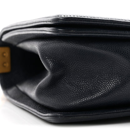 Chanel Caviar Quilted Medium Boy Flap Navy 8 of 10