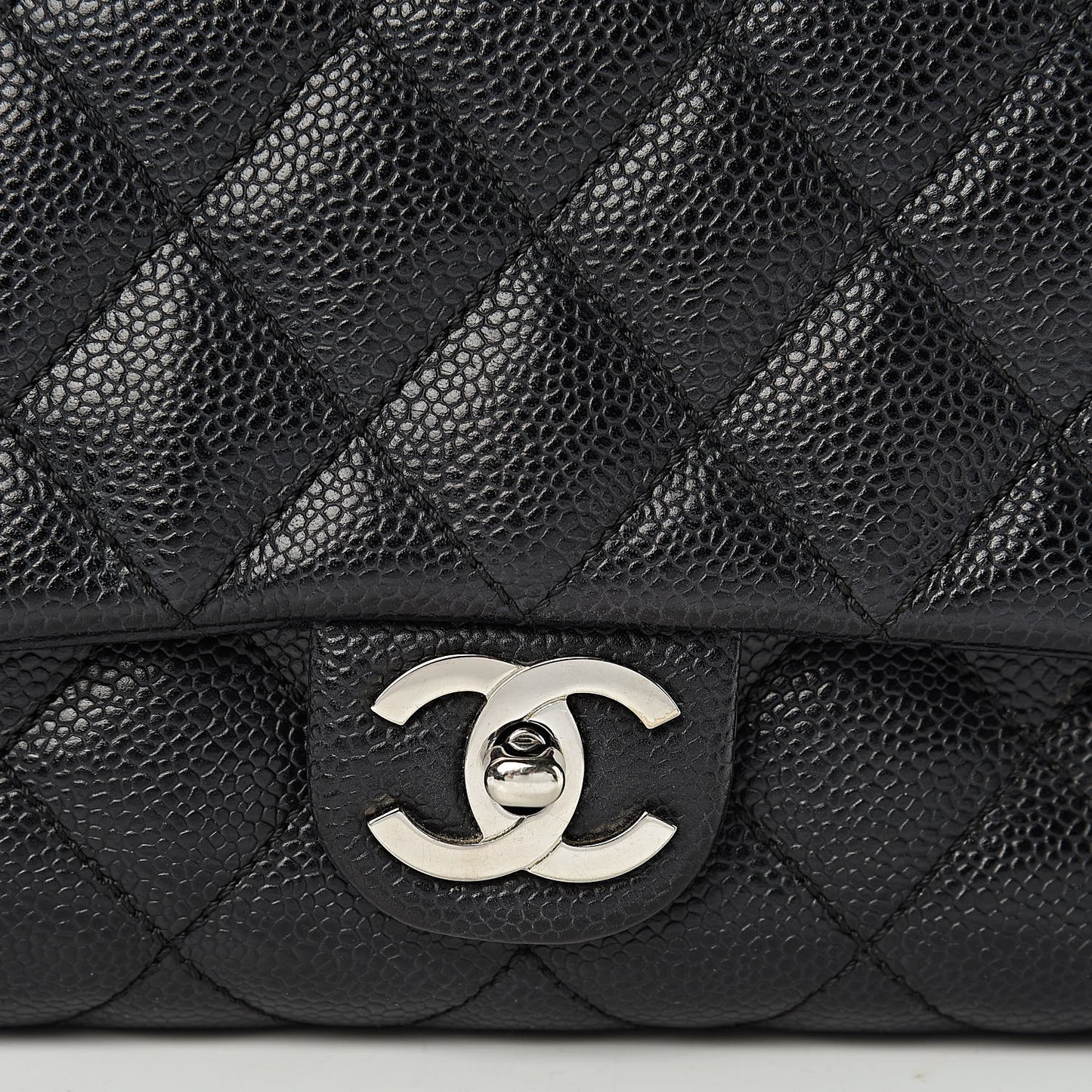 Caviar Quilted Medium Kelly Flap Bag Black
