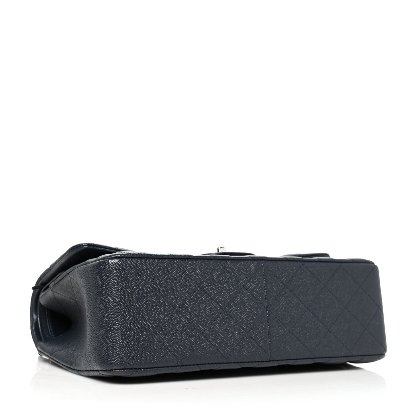 Caviar Quilted Jumbo Double Flap Navy