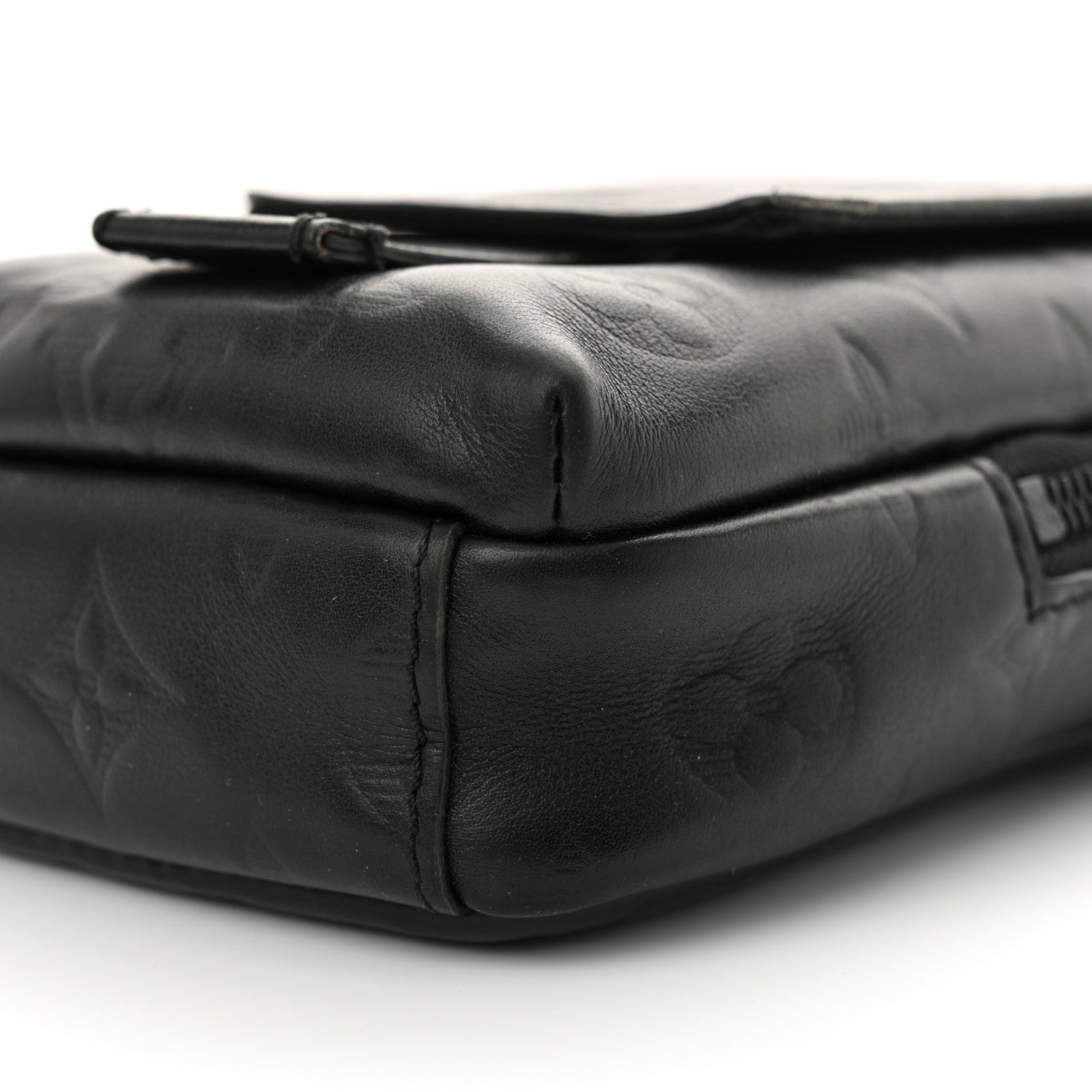 Louis Vuitton Calfskin Monogram Shadow Double Phone Pouch NM Black 10 of 11