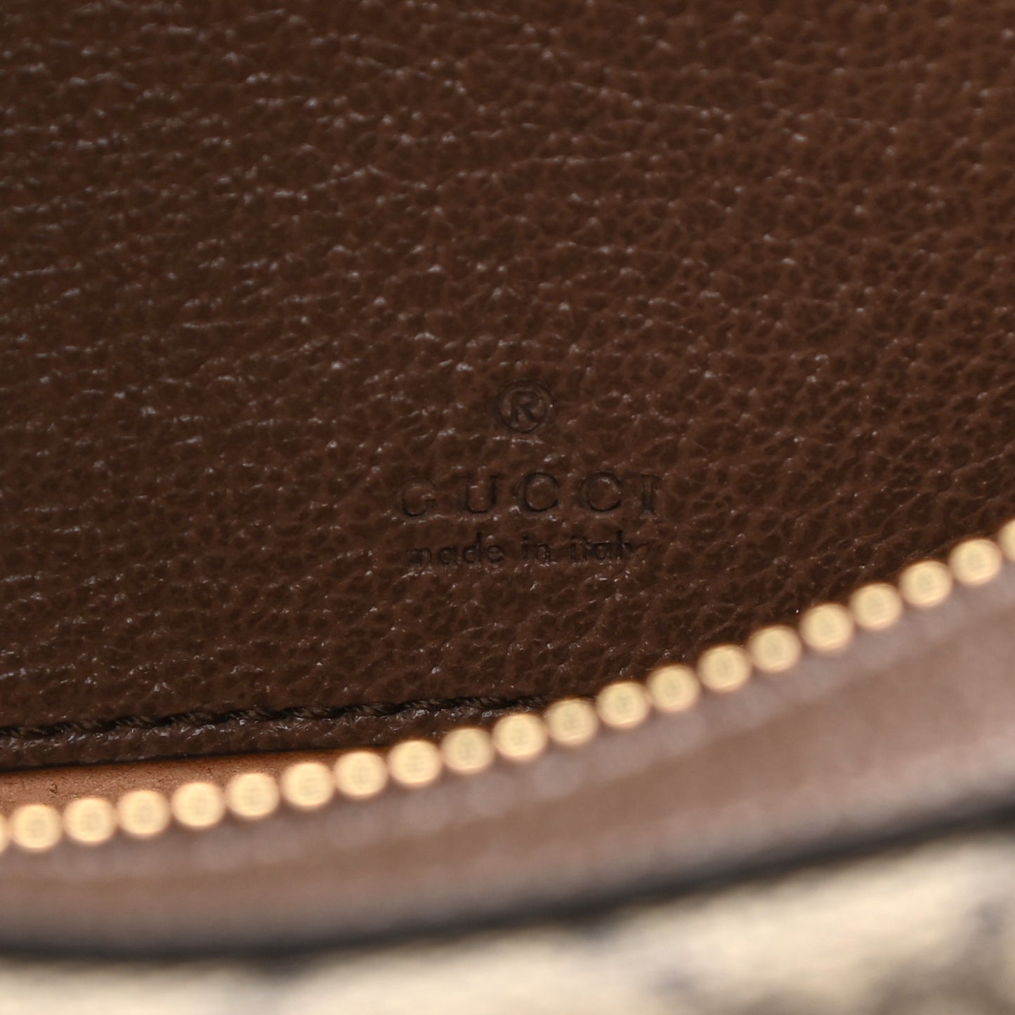 GG Supreme Monogram Textured Calfskin Web Mini Ophidia Half Moon Hobo Beige Ebony New Acero