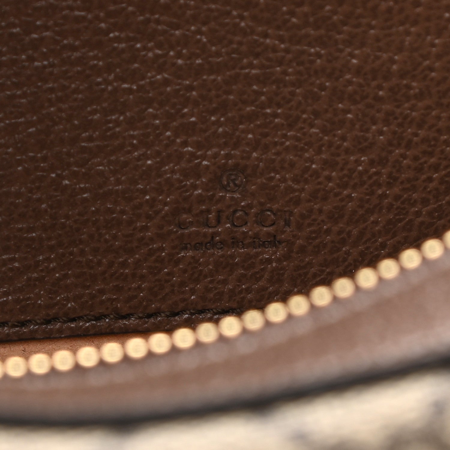 Gucci GG Supreme Monogram Textured Calfskin Web Mini Ophidia Half Moon Hobo Beige Ebony New Acero 6 of 11