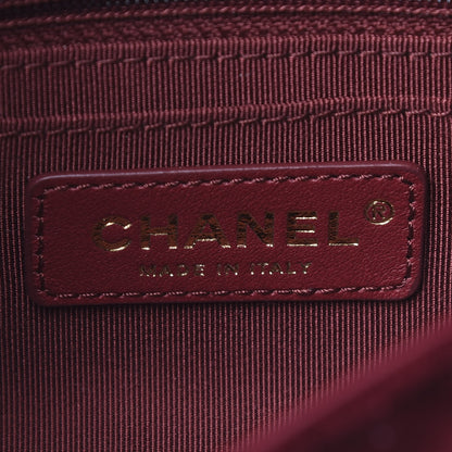 Chanel Velvet Quilted Mini Pearl Crush Flap Burgundy 6 of 11