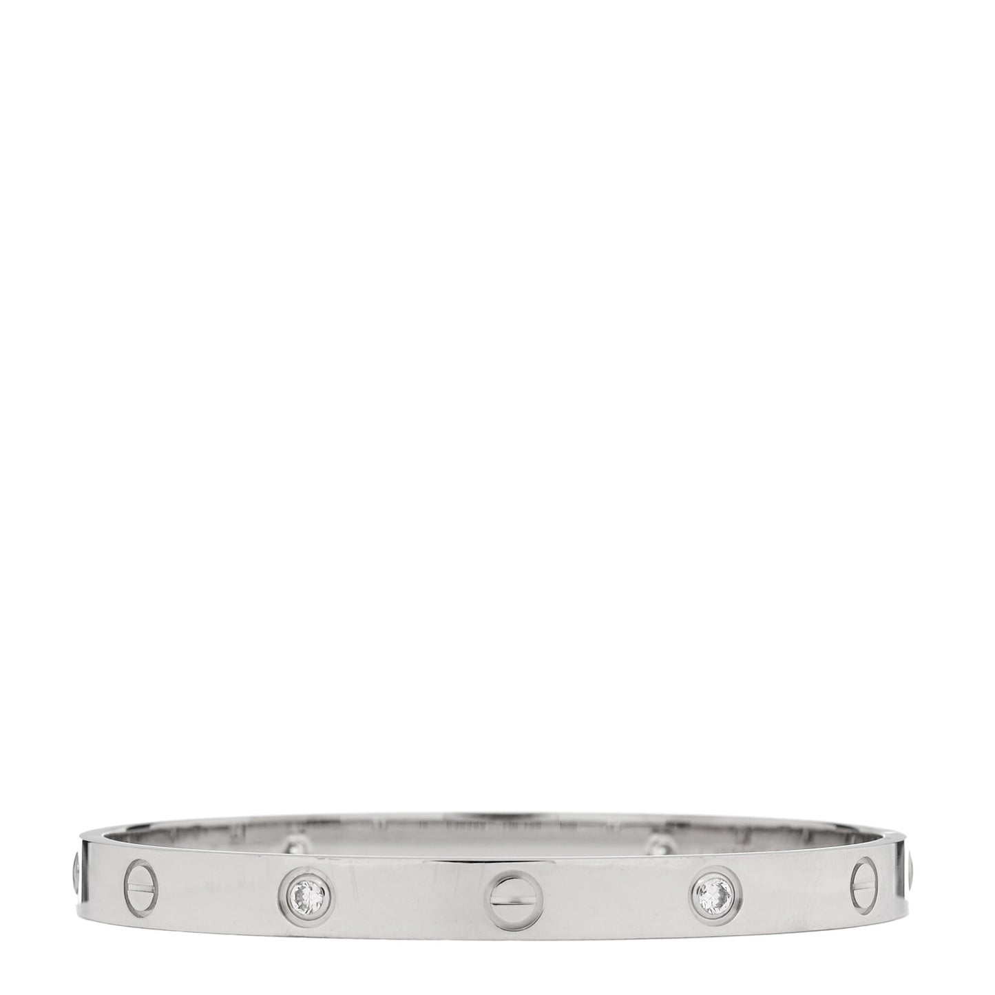 18K White Gold 4 Diamond Love Bracelet 18