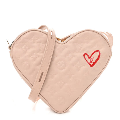 Louis Vuitton Lambskin Embossed Monogram Fall In Love Sac Coeur Light Pink 1 of 9