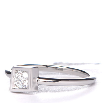 Tiffany 18K White Gold Diamond .17ct Frank Gehry Torque Ring 49 5 3 of 6