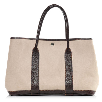 Hermes Toile Leather Garden Party MM Tote Ebene 1 of 8