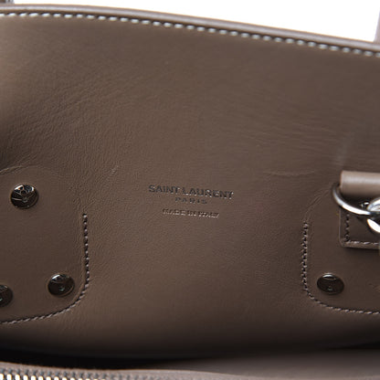 Saint Laurent Grained Calfskin Topstitch Small Classic Sac De Jour Taupe 6 of 14