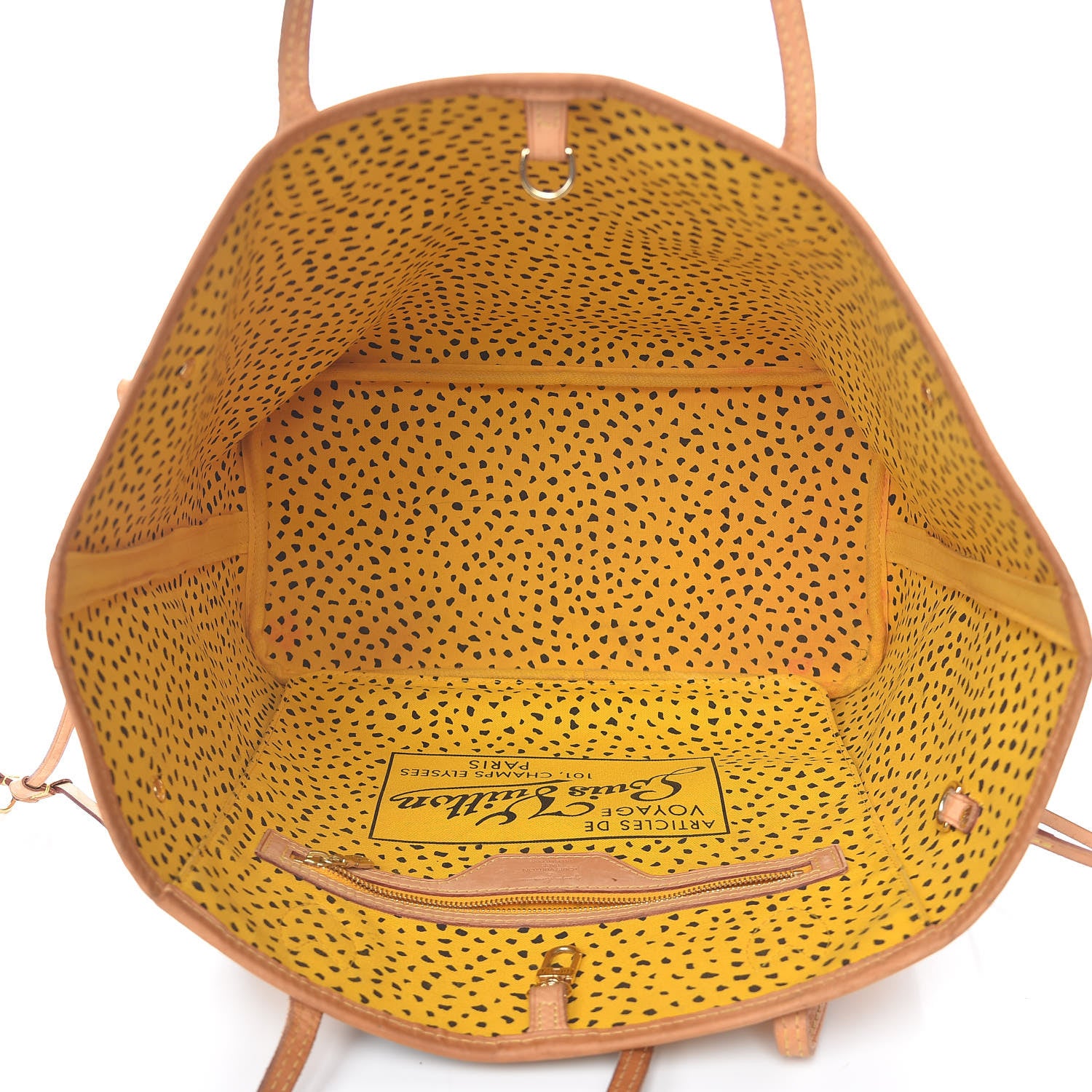 Louis Vuitton Monogram Kusama Waves Neverfull MM Yellow 5 of 19