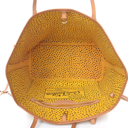 Louis Vuitton Monogram Kusama Waves Neverfull MM Yellow 5 of 19