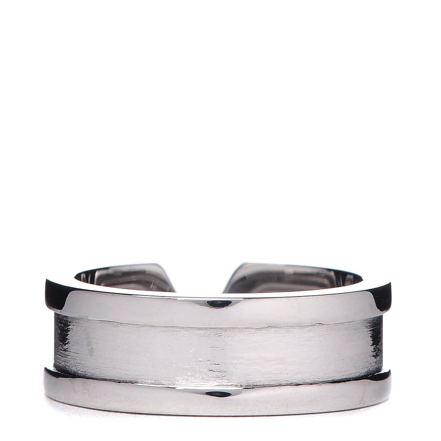 18K White Gold Diamond 6.5mm Logo De Ring 48 4.5