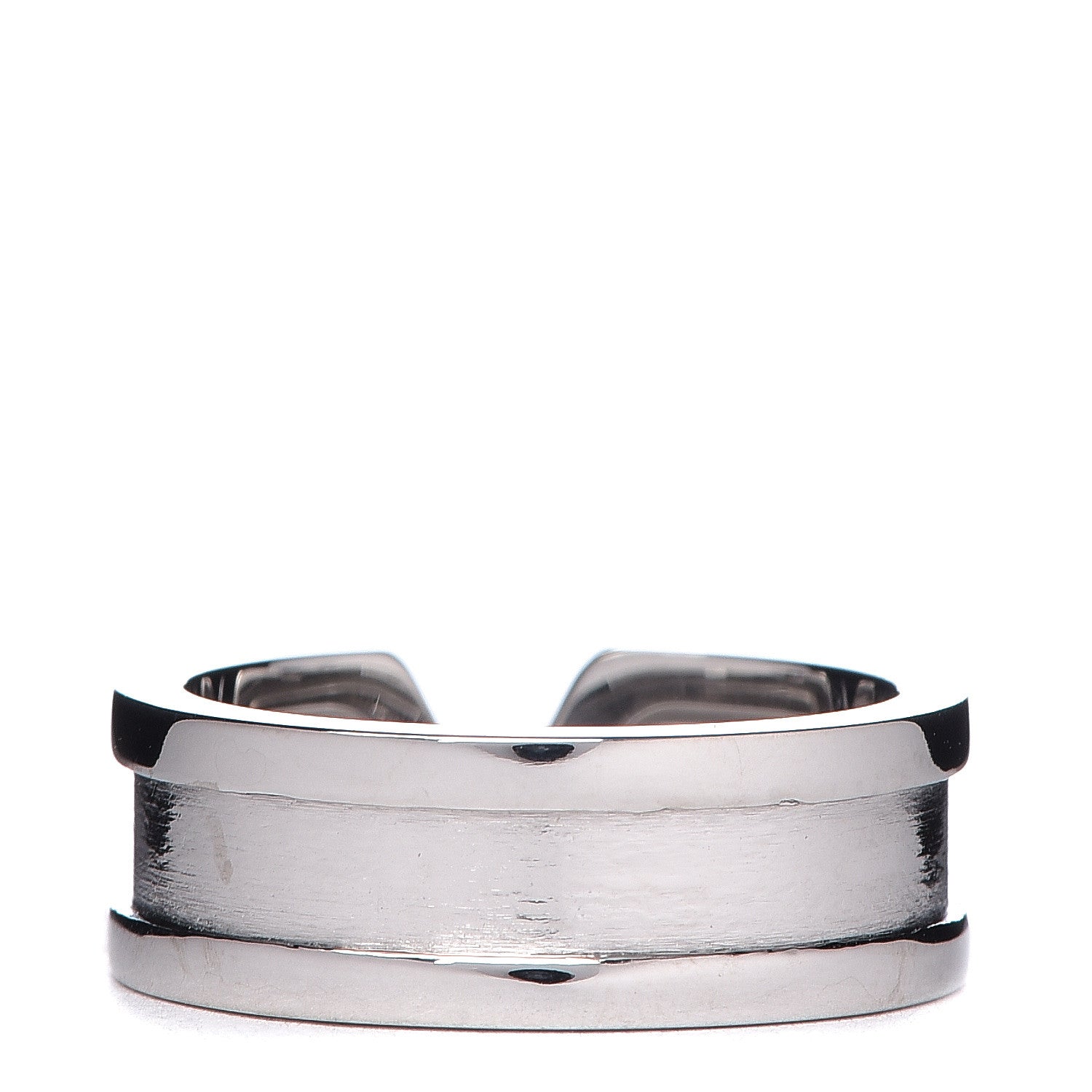 Cartier 18K White Gold Diamond 6.5mm Logo De Ring 48 4.5 3 of 4