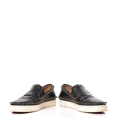Christian Louboutin Calfskin Studded Womens Cador Flat 35.5 Black 5 of 17