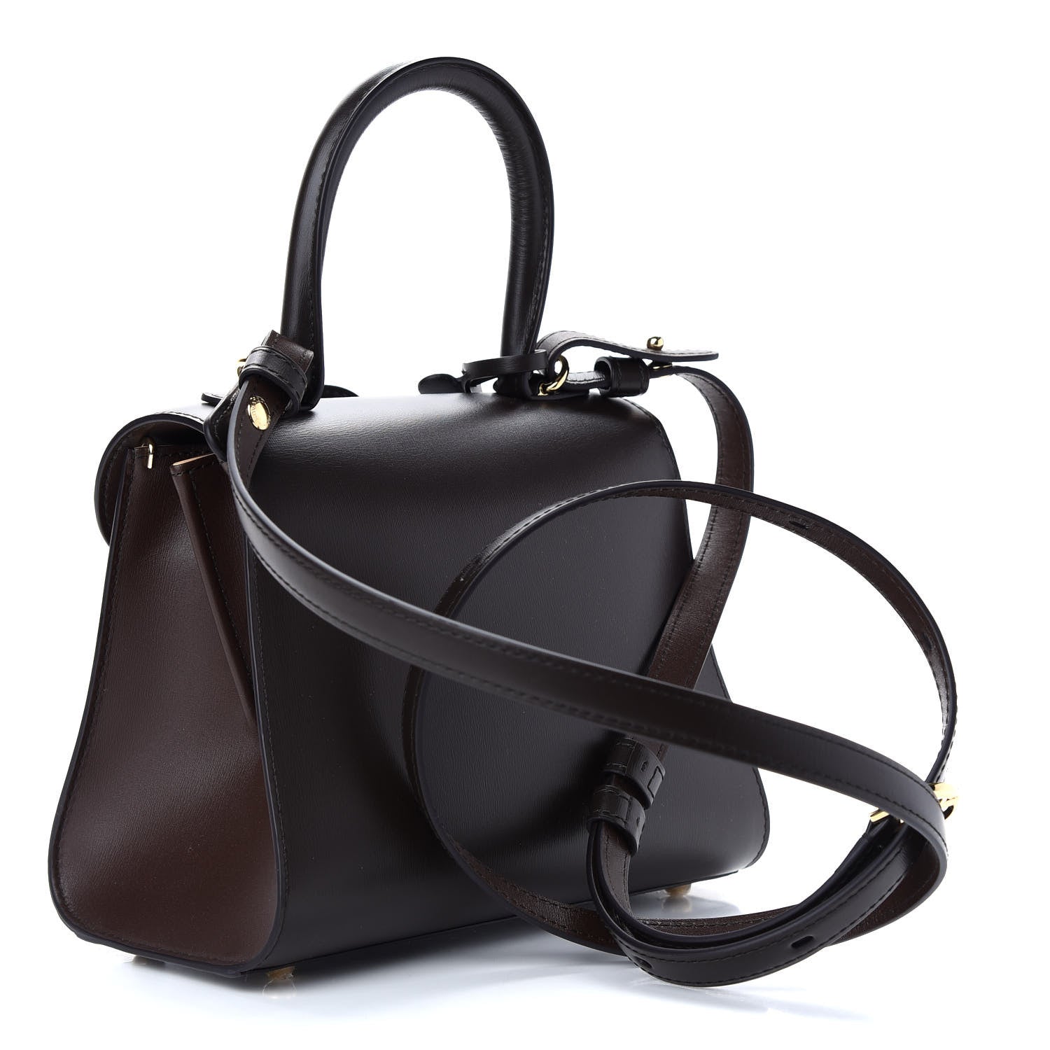 Delvaux Box Calfskin Tri-Color Brillant Mini Satchel Brown 3 of 9