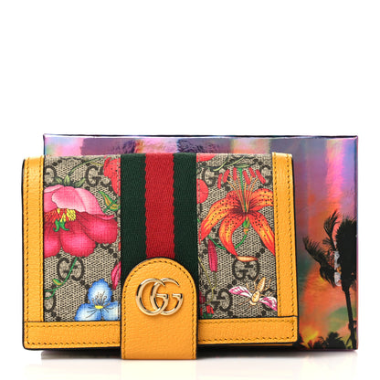 Gucci GG Supreme Monogram Flora Web Ophidia Passport Case Beige Multicolor Crop 9 of 9