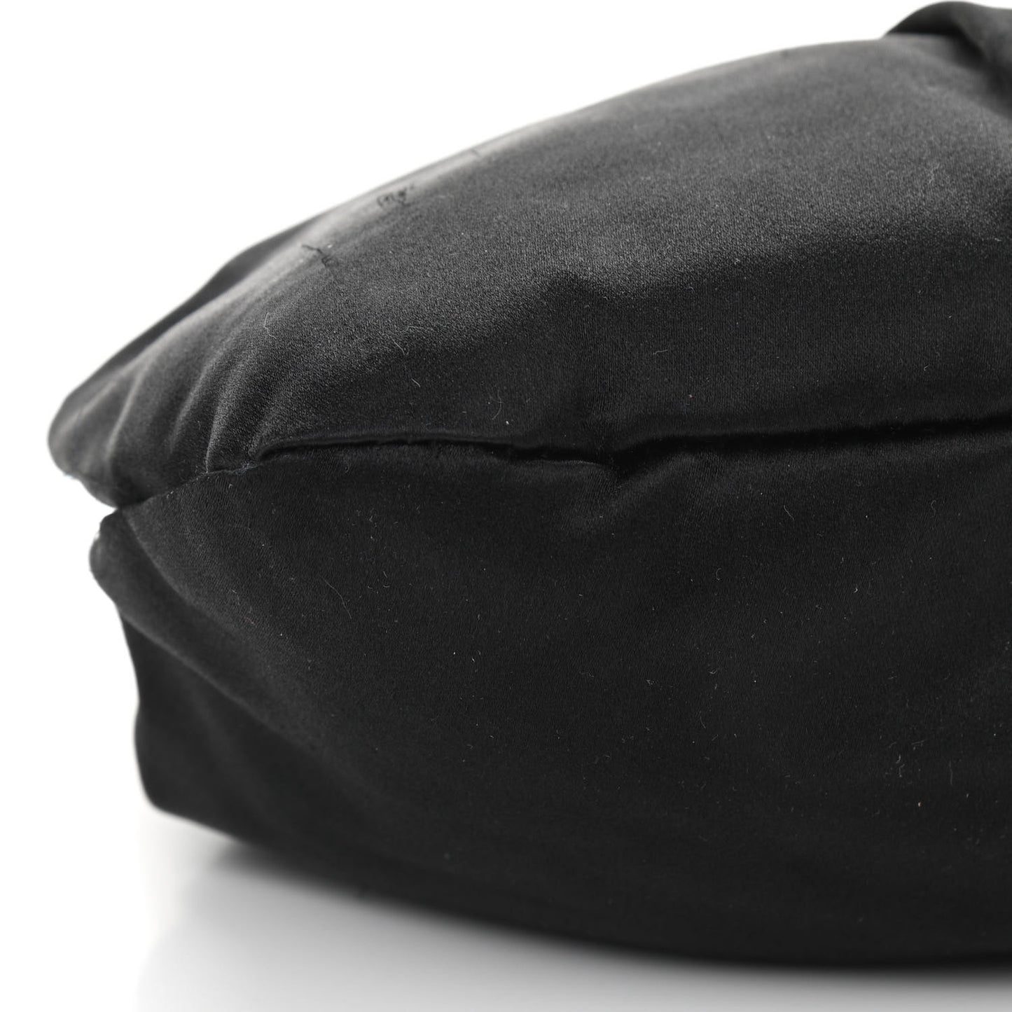 Satin Pleated Clutch Black