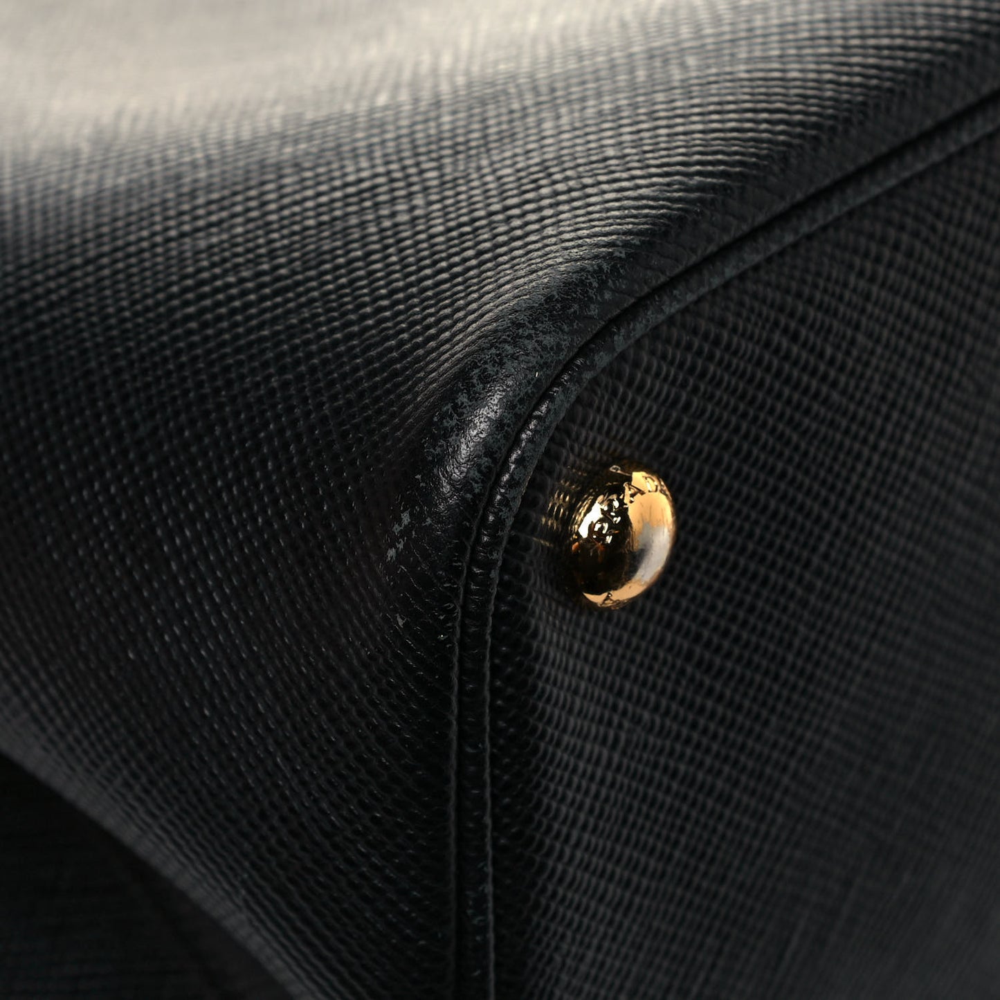 Saffiano Cuir Medium Double Bag Black Fuoco