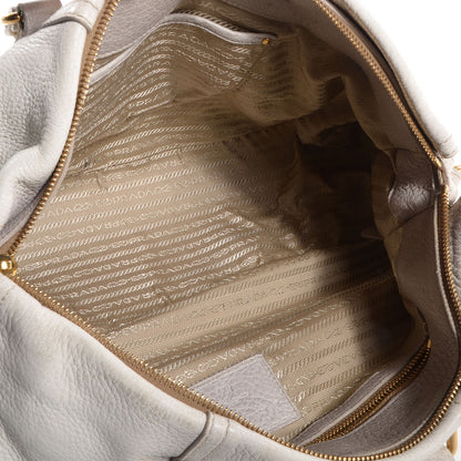 Prada Cervo Antik Shopping Satchel Bianco 5 of 11