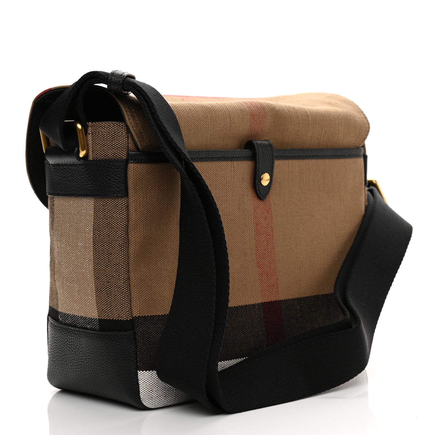 Burberry Canvas Mega Check Small Baildon Messenger Bag Black 2 of 10