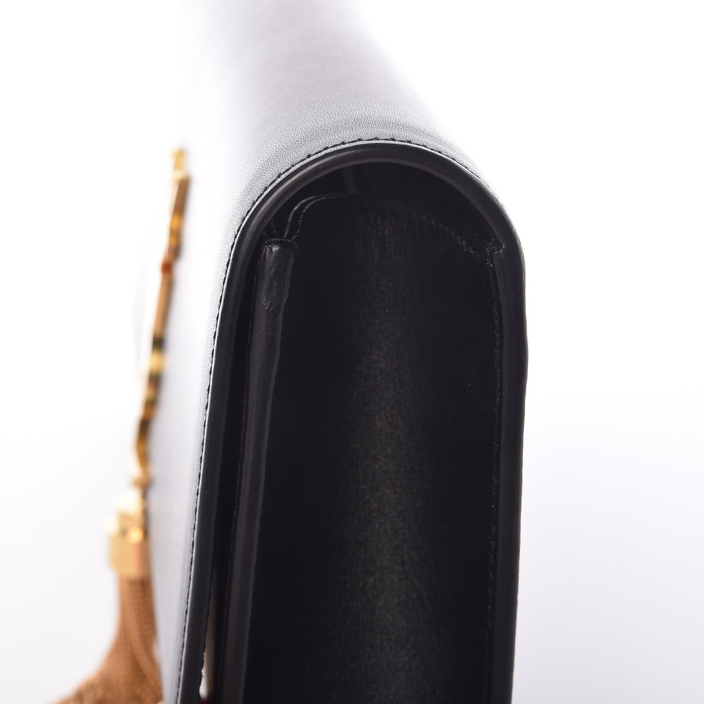 Calfskin Classic Monogram Tassel Clutch Black