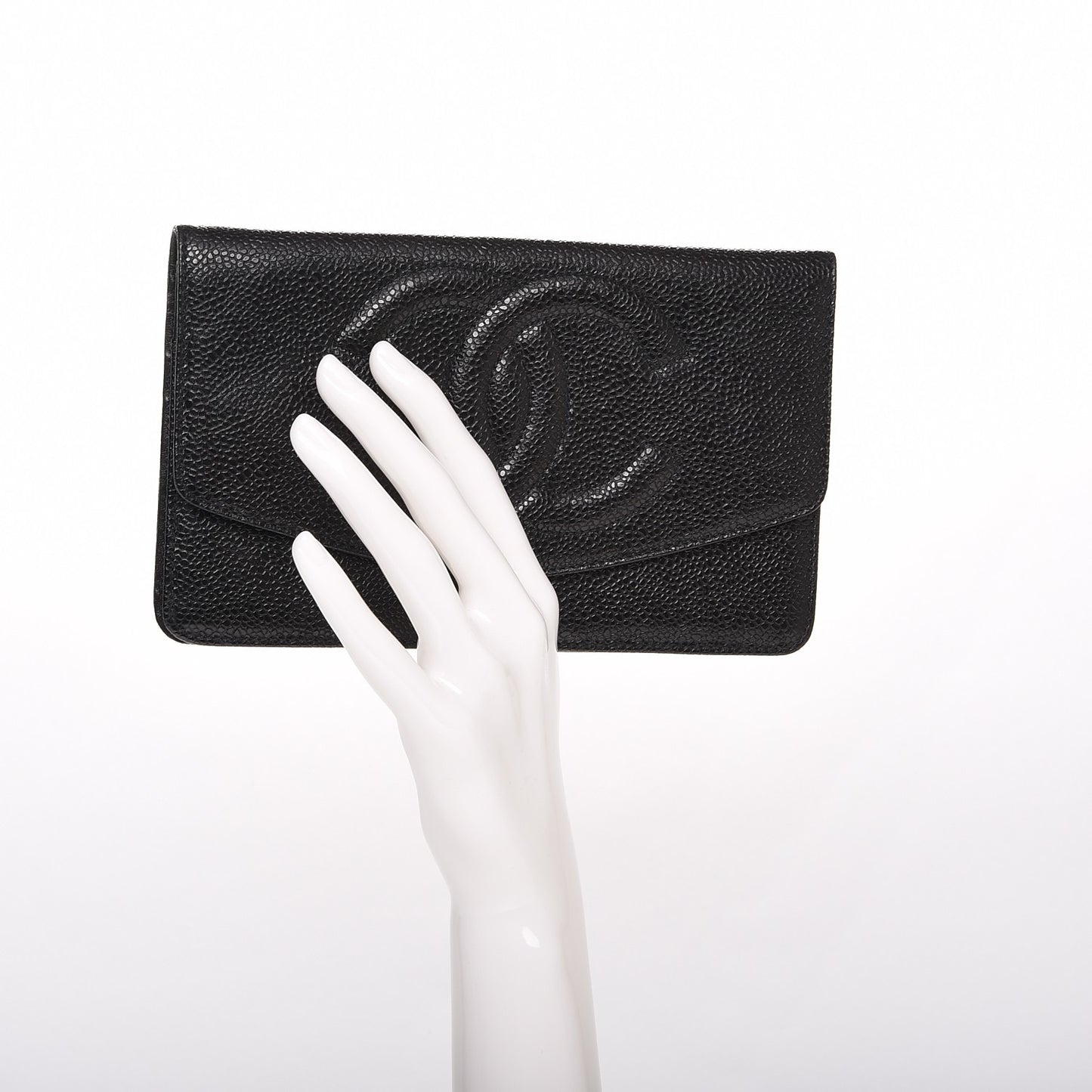 Caviar Timeless CC Flap Wallet Black